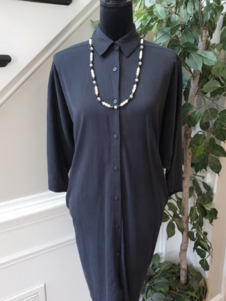 Lululemon Cupro Oversized 3 Quarter Lenght Sleeve Painter Dress - 8